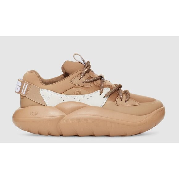 UGG Women's Sand/White LA Alto Cloud Lace Platform Fashion Sneaker Size 6 - Picture 6 of 13